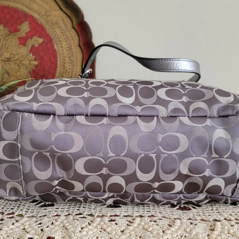 Coach Gray Signature Tote Bag